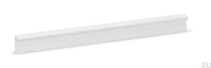 Poignée de meuble allongée Angle 256. Aluminium, blanc