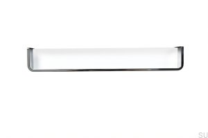 Poignée de meuble encastrée Nest 212 Chrome poli et blanc