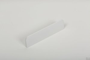 Poignée de meuble rectangulaire Peak 64. Aluminium, blanc