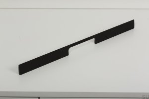 Poignée de meuble rectangulaire Peak 800. Aluminium noir