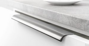 Poignée de meuble Ona Edge 1440 Aluminium argent