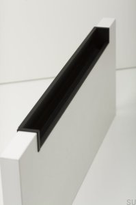 Poignée de meuble encastrée Hexxa 1100. Aluminium noir