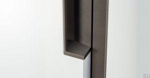 Poignée de meuble encastrée Hexxa 1100. Gris aluminium