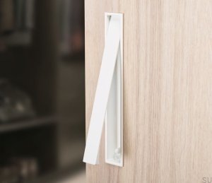Poignée de meuble encastrée Clos 128 Métal Blanc
