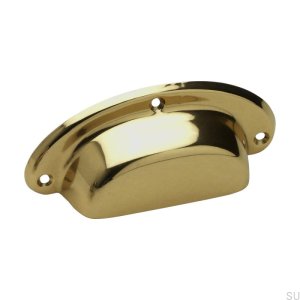 Poignée de meuble Shell 1843 95 laiton non peint