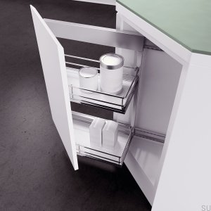 Insert coulissant DSA II blanc / coin chromé 619 GAUCHE