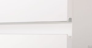 Jey 197 edge poignée de meuble Aluminium Blanc Mat