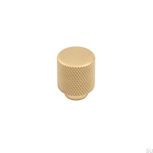 Bouton de meuble brossé or Helix