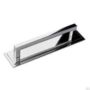 Poignée de meuble allongée Art Déco 6 Laiton chromé