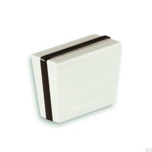Bouton de meuble Engelsk Konfekt 1060 blanc avec noir