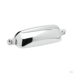 Newport Shell Furniture Handle 96 Silver Nickel poli