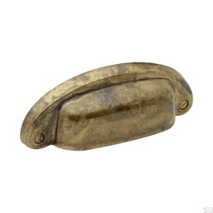Poignée de meuble Shell 420 32 Or antique vieilli
