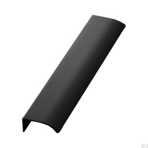 Edge Straight 200 Edge Poignée de meuble en aluminium noir