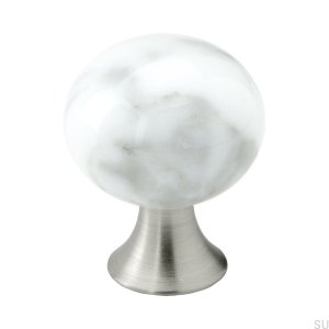 Bouton de meuble Bead Straight Marble Grey