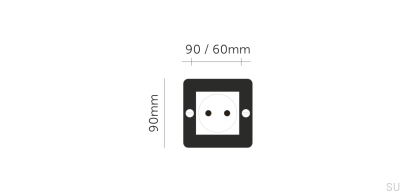 Prise simple 1G Euro Socket - Acier [C-Mg811] Norme anglaise