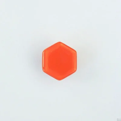 Bouton de meuble hexagonal Carotte en verre