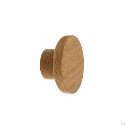 Bouton de meuble Basic en bois de chêne 40 - 100 (pied de 18 mm) - Huile incolore semi-mate