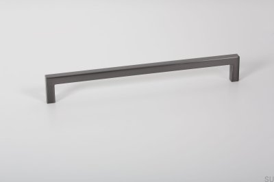 Poignée de meuble allongée U 0056 128 Metal Grey Brushed