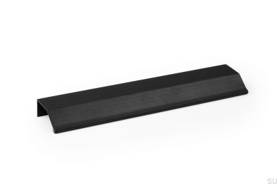 Poignée de meuble Wing 256 Aluminium Black Brushed edge