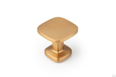 Bouton de meuble Cava brossé doré Mini Quart