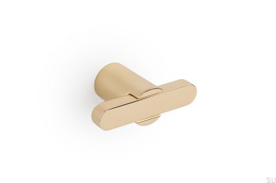 Bouton de meuble poli T-Bar Fusion Gold