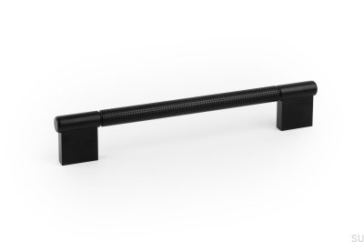 Poignée de meuble oblongue Point 192, aluminium brossé noir