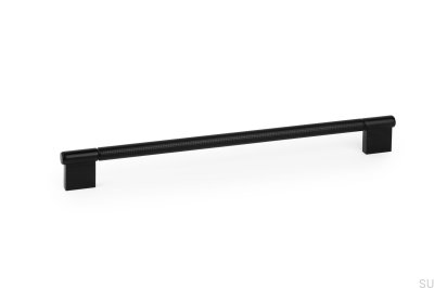 Poignée de meuble oblongue Point 320, aluminium brossé noir