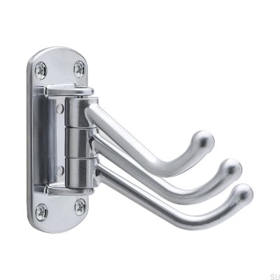 Support mural Lyr Chrome brossé