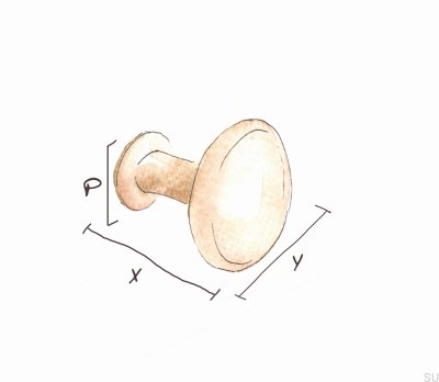 Bouton de meuble 401 or brossé