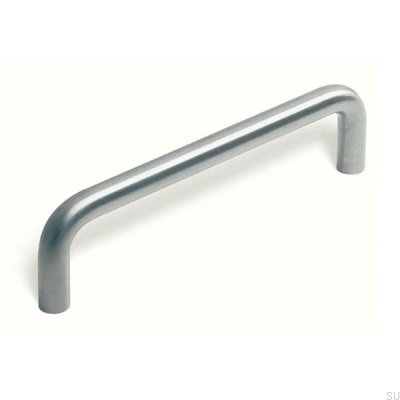 Poignée de meuble allongée 6050128 Argent brossé