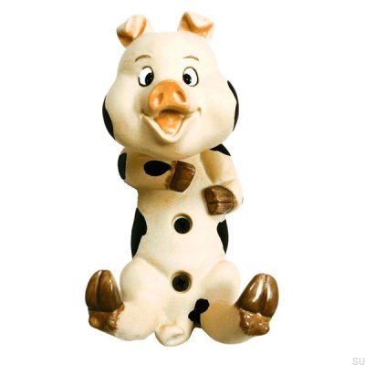 Suspension murale Cochon Gris Polyrésine