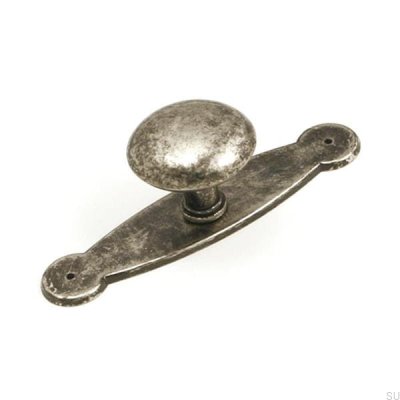 Bouton de meuble avec base 5383 Noir antique