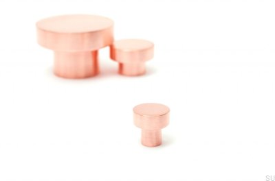 Bouton de meuble Dot 18 Cuivre Brossé Non Peint