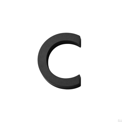 Lettre majuscule de numérotation de maison moderne C Aluminium