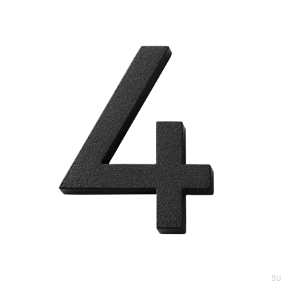 Numéro de maison Moderne petit chiffre 4 Aluminium