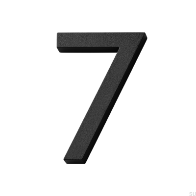 Numéro de maison moderne, petit chiffre 7 Aluminium