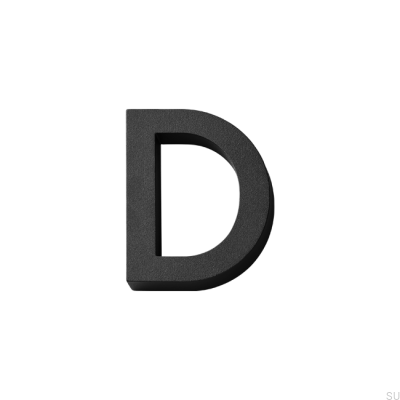 Numérotation de maison moderne Petite lettre D Aluminium
