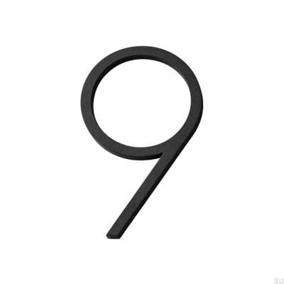 Numéro de maison petit chiffre 9 Aluminium