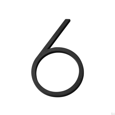 Numéro de maison petit chiffre 6 Aluminium