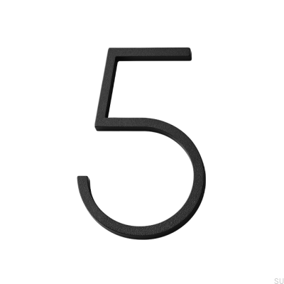 Numéro de maison petit chiffre 5 Aluminium