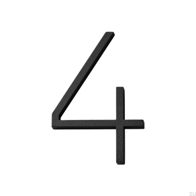 Numéro de maison petit chiffre 4 Aluminium