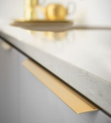 Poignée de meuble Blaze 2 2x160 Edge en aluminium brossé doré