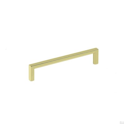 Poignée de meuble allongée Soft 128 Gold Polished