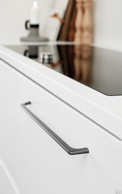 Poignée de meuble allongée Vista 320 Métal Anthracite Brossé