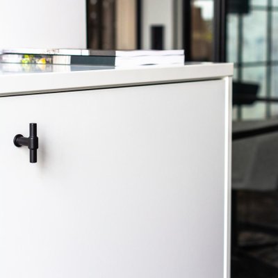 Bouton de meuble T-Bar T-Type Métal noir