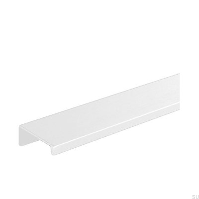 Poignée de meuble Slim 4025 96 en métal à bord blanc