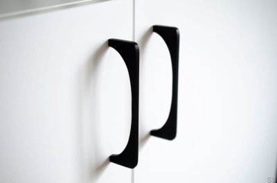Poignée de meuble Bridge 128, aluminium, noir