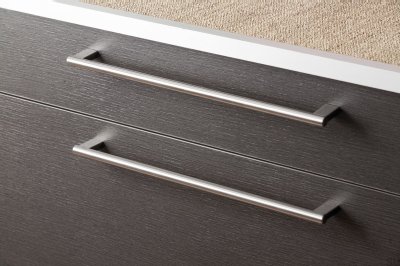 Poignée de meuble allongée Kombi 292 Silver Steel