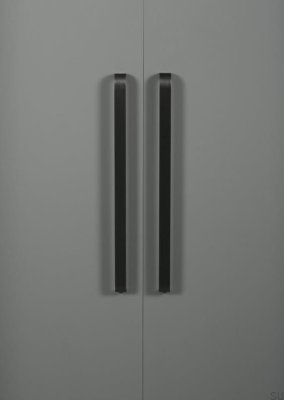 Poignée de meuble allongée Sense 480 Aluminium Noir