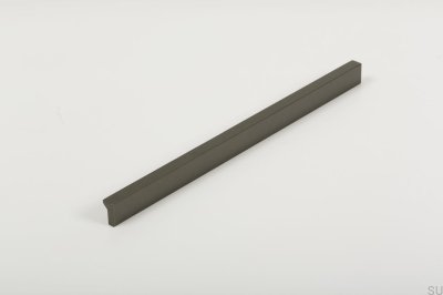 Poignée allongée de meuble Angle 600. Gris aluminium